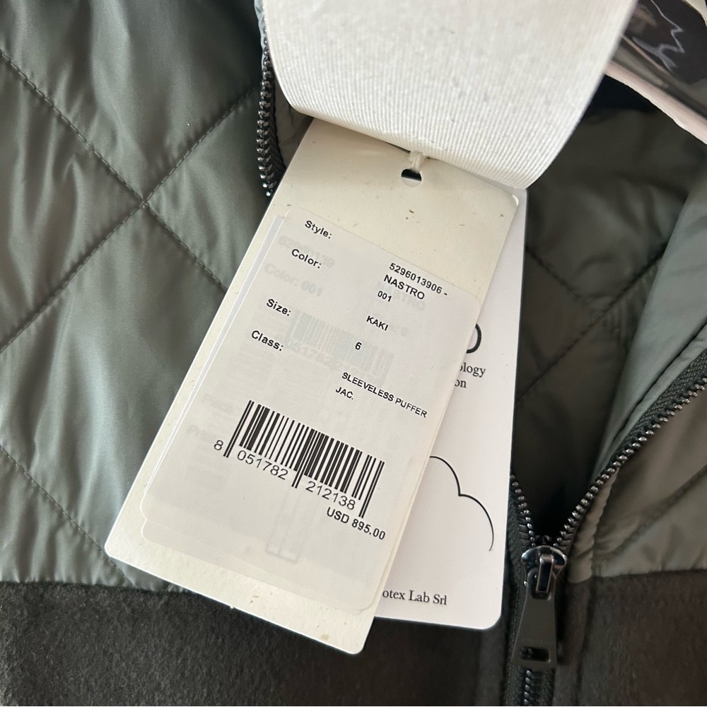 NWT Weekend Max Mara Nastro Colour Block Longline Gilet Vest Jacket Quilted - Picture 4 of 7